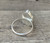Sea and Sky Pear Shaped Larimar Sterling Silver Ring with Serrated Setting