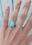 Sea and Sky Pear Shaped Larimar Sterling Silver Ring with Serrated Setting