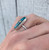 Elegant Oval Blue Copper Turquoise Sterling Silver Ring