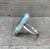 Elegant Oval Blue Copper Turquoise Sterling Silver Ring