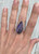 One of a Kind Teardrop or Pear Shaped Purple Agate Sterling Silver Ring