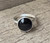 Round Brilliant Black Cat's Eye Sterling Silver Boho Chic Ring