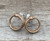 Bronze Ouroboros Snake with Sterling Silver Post Earrings