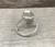 Edgy Shield Shaped Faceted Labradorite Sterling Silver Ring