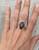 Edgy Coffin Shaped Faceted Labradorite Sterling Silver Ring