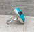 Oval Tibetan Turquoise Sterling Silver Statement Ring