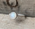 8mm Elegant Luminescent White Moonstone Solitaire Gemstone Sterling Silver Ring