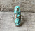 Cushion Cut Copper Infused  Blue Green Amazonite Sterling Silver Ring