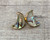 Celestial Abalone Paua Shell Gold Stud Earrings 