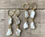 Elegant White Freshwater Pearls Statement Dangle Gold Earrings
