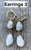 Elegant White Freshwater Pearls Statement Dangle Gold Earrings