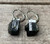 Silver Electroplated Raw Black Tourmaline Silver Statement Earrings