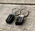 Silver Electroplated Raw Black Tourmaline Silver Statement Earrings