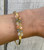 Moonstone or Combo Gemstone Gold Plated Cuff Bracelet