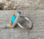 Medium Oval Spiny Oyster Copper Turquoise Sterling Silver Ring