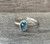 Elegant Solitaire Bright Blue Faceted Topaz Sterling Silver Ring