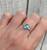 Elegant Solitaire Bright Blue Faceted Topaz Sterling Silver Ring