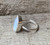 Geometric Shaped Bright Sparkly Blue Boulder Opal Sterling Silver Ring 