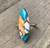 Marquise Spiny Oyster Copper Turquoise Sterling Silver Ring