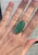 Long Oval Green Aventurine Sterling Silver Statement Ring