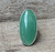 Long Oval Green Aventurine Sterling Silver Statement Ring