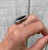Large Oval Botswana Agate Striped Sterling Silver Statement Ring