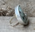 Large Half Moon Crescent Gemstone Sterling Silver Ring 
