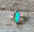 Elegant Faceted Marquise Multi Colored Aurora Opal Doublet Sterling Silver Ring 