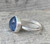 Elegant Faceted Round Blue Aurora Opal Doublet Sterling Silver Ring 