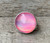 Large Round Neon Baby Pink Aurora Opal Doublet Sterling Silver Ring