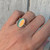 Dainty Oval White Aurora Opal Quartz Doublet Sterling Silver Ring