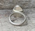 Faceted Free Form Rutilated Quartz Sterling Silver Ring in Serrated Setting Size 6.5-7