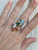 Free Form White Orange Blue Spiny Oyster Turquoise Sterling Silver Ring Size 8 