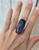 Stunning Large Rectangle Cushion Cut Charoite Sterling Silver Ring