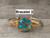 Gold Electroplated Hexagon Turquoise Cuff Bracelet 