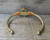 Gold Electroplated Hexagon Turquoise Cuff Bracelet 