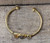 Raw Citrine Gold Plated Cuff Bracelet