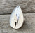Pear Shaped Dendrite Opal Agate Snakeskin Band Sterling Silver Ring