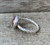 Elegant Solitaire Raw Dark Pink Faceted Sapphire Gemstone Sterling Silver Ring