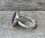 Elegant Round Faceted Merlot Colored Raw Sapphire Sterling Silver Ring