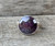 Elegant Round Faceted Merlot Colored Raw Sapphire Sterling Silver Ring