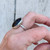 Elegant Large Oval Faceted Dark Purple Raw Sapphire Sterling Silver Ring
