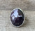 Elegant Large Oval Faceted Dark Purple Raw Sapphire Sterling Silver Ring