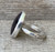 Elegant Large Oval Faceted Dark Purple Raw Sapphire Sterling Silver Ring