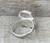 Elegant Large Oval Faceted Dark Purple Raw Sapphire Sterling Silver Ring