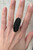 Edgy Raw Stone Large Oval Black Tourmaline Sterling Silver Statement Ring Size 8.5