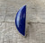 Edgy Crescent Half Moon Navy Blue Lapis Lazuli Sterling Silver Ring