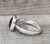Elegant Oval Rose Cut Red Garnet Sterling Silver Ring Size 8.25-8.75