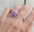 Free Form Faceted Purple Amethyst Sterling Silver Ring Size 6-7