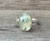 Oval Faceted Black Needles Green Prehnite Sterling Silver Ring